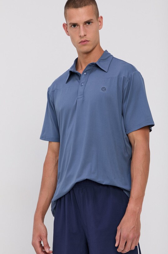Wrangler Tricou Polo cu elastan albastru WA7ADUXZ8