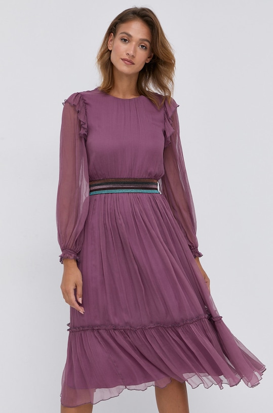 Nissa Sukienka midi fioletowy RC12083