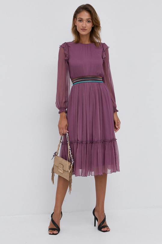 Nissa Sukienka RC12083 fioletowy ZW21