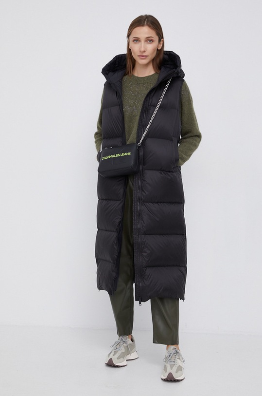 Mos Mosh Sweter z domieszką wełny 139660 zielony ZW21