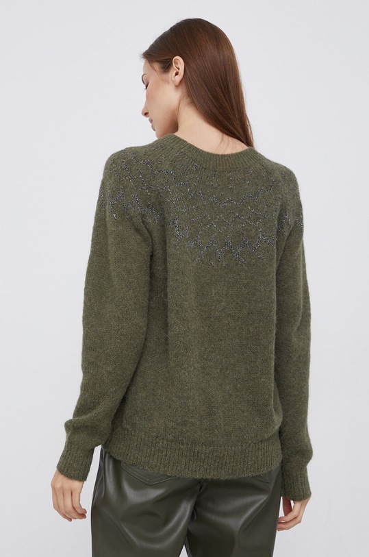 Odzież Mos Mosh Sweter z domieszką wełny 139660 zielony