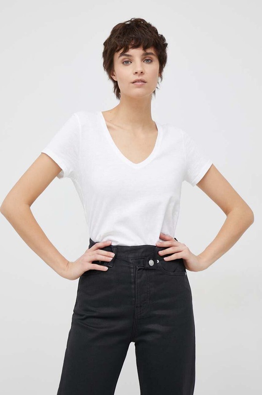 Bavlněné tričko Mos Mosh 140930 bílá ZS23