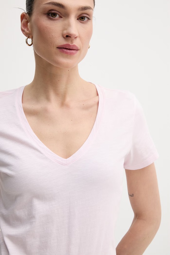 Mos Mosh t-shirt bawełniany różowy 140930