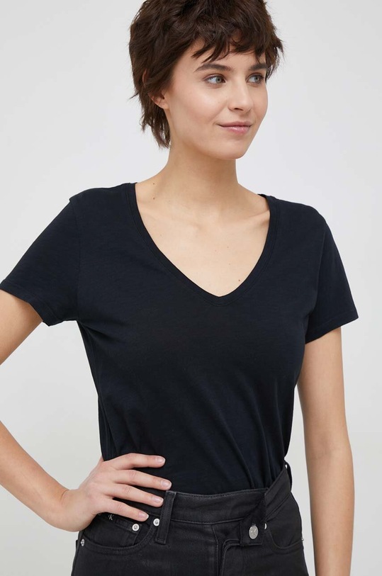 Памучна тениска Mos Mosh черен 140930