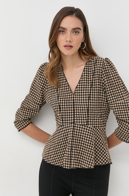 Notes du Nord bluza carouri maro 12817