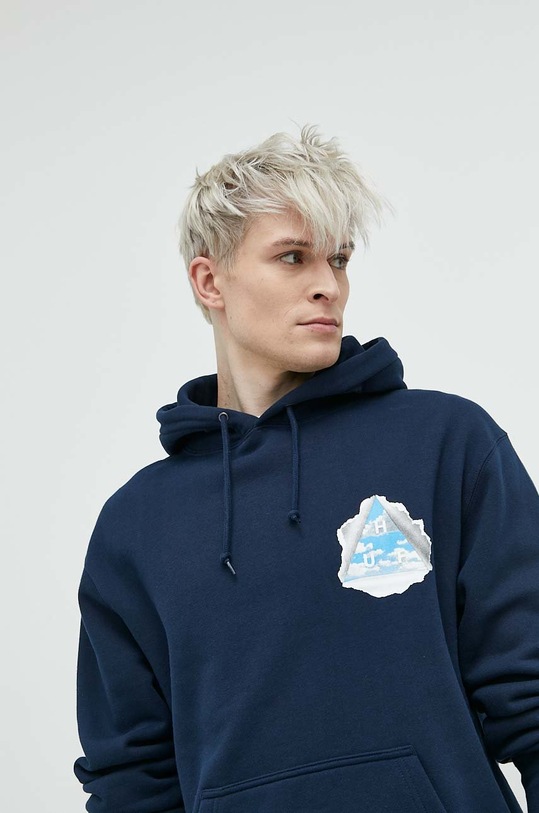 HUF felpa con blu navy pf00526