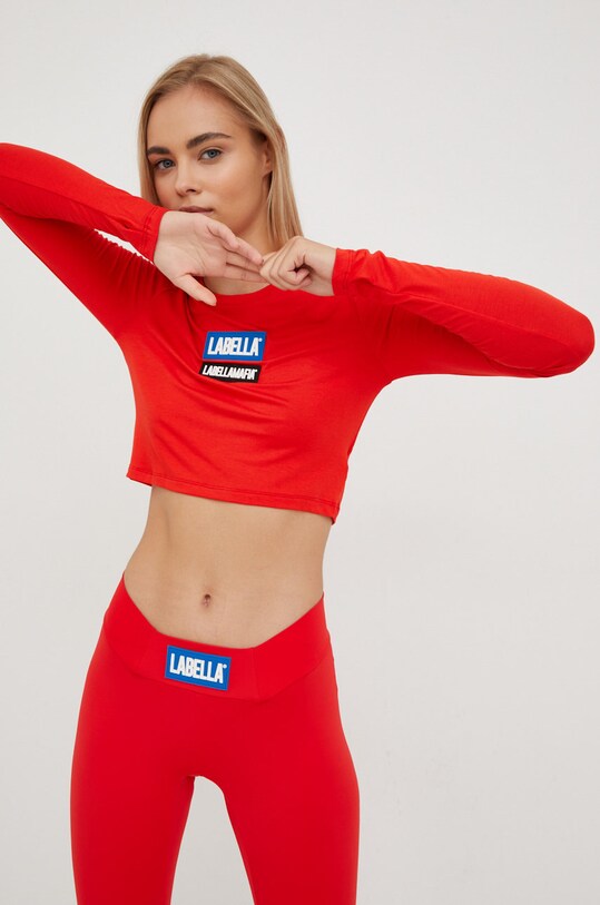 LaBellaMafia longsleeve aplikacja czerwony 25584