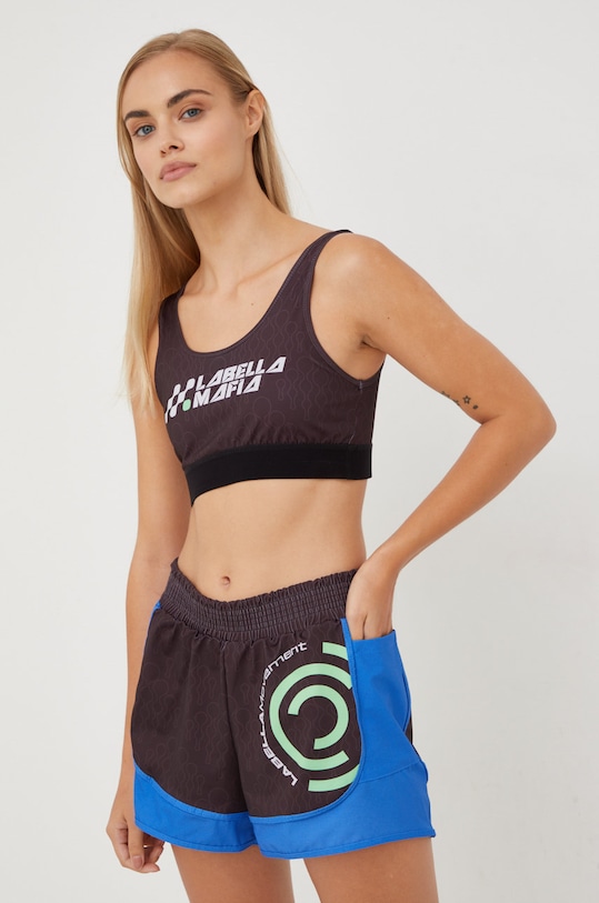 Top και σορτς προπόνησης LaBellaMafia εμπριμέ μαύρο LB.25752