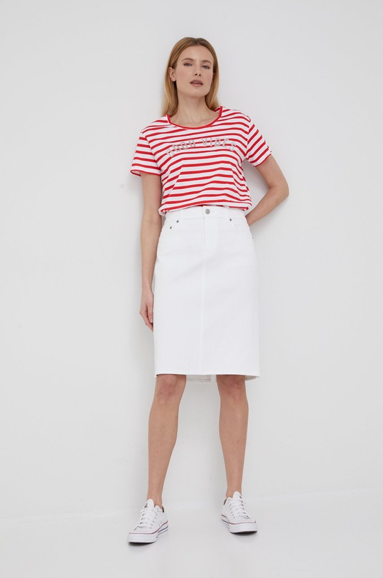 Frieda & Freddies tricou din bumbac 7200. rosu ZW22