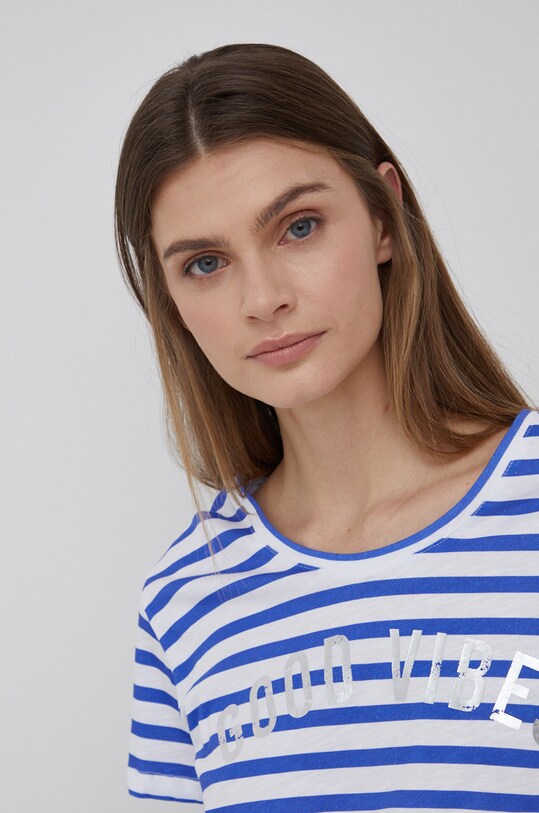 Frieda & Freddies tricou din bumbac albastru 7200.