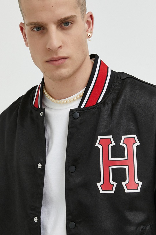 HUF geaca bomber negru jk00372