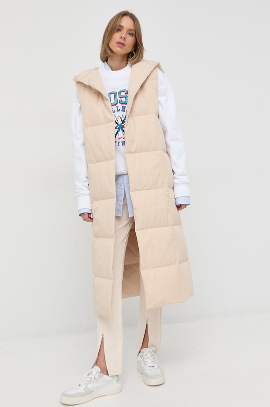 Liviana Conti bezrękawnik puchowy F2WW12 beżowy ZW22