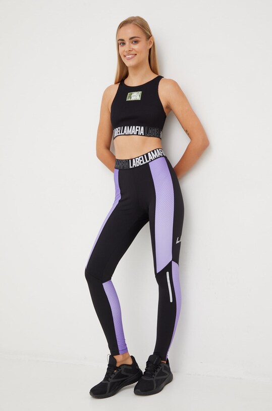 LaBellaMafia legginsy treningowe Cycling LB.25733 czarny ZW22