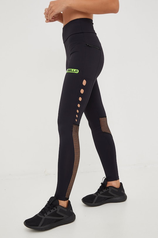 LaBellaMafia legginsy treningowe z elastanem czarny LB.25741