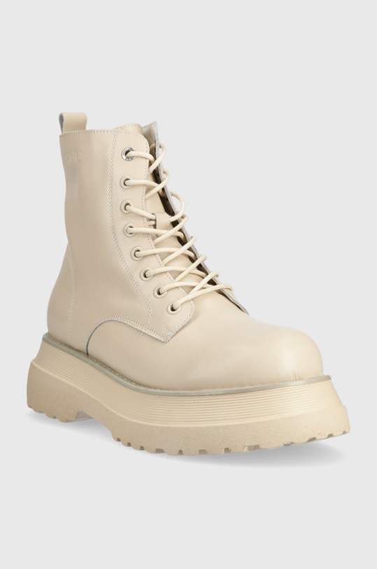 GOE workery skórzane KK2N4066.BEIGE beżowy ZW22