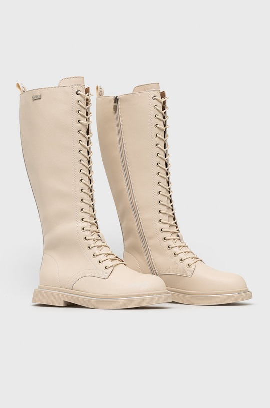 GOE kozaki skórzane KK2N4045.BEIGE beżowy ZW22