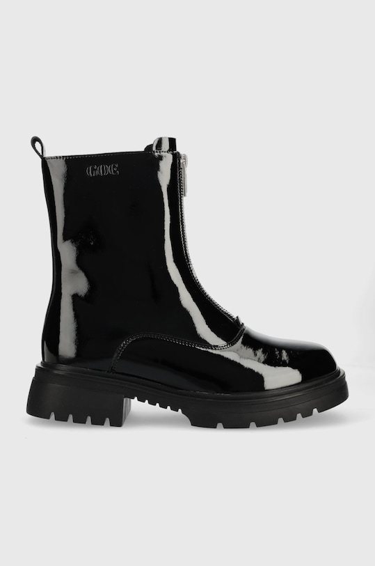 GOE botki skórzane płaski czarny KK2N4096.BLACK