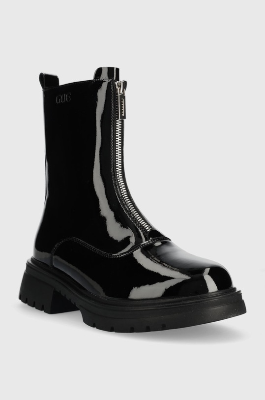 GOE botki skórzane KK2N4096.BLACK czarny ZW22