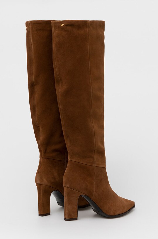 Obuwie Wojas kozaki zamszowe 7103063 brązowy