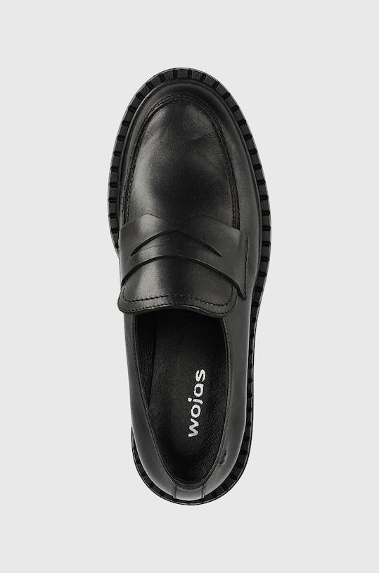 Wojas mokasyny skórzane czarny 4618651