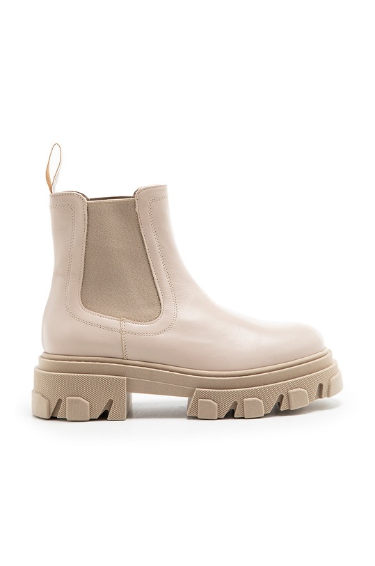 Кожени боти челси Charles Footwear гладка кожа бежов Mey