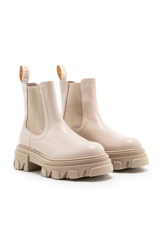 Kožne gležnjače Charles Footwear Mey bež ZW23
