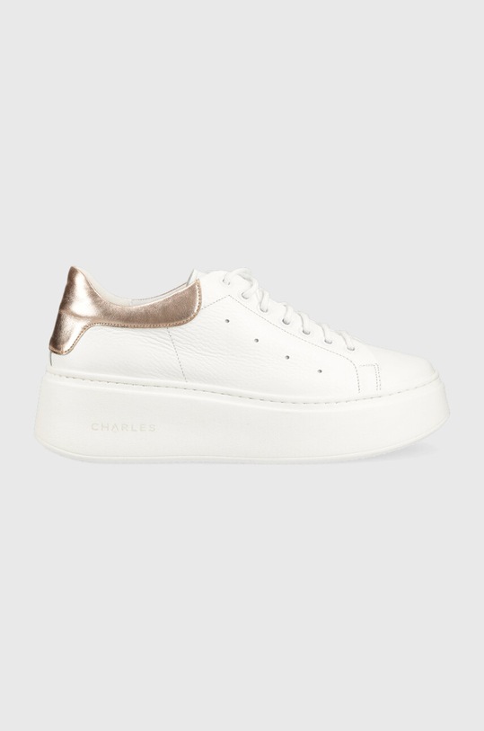 Charles Footwear sneakersy skórzane platforma biały Lara