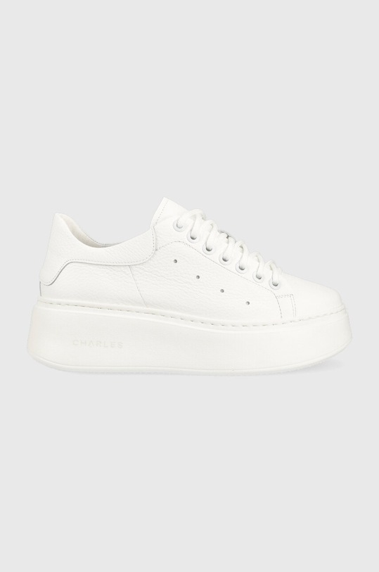 Charles Footwear sneakers din piele platformă alb Lara