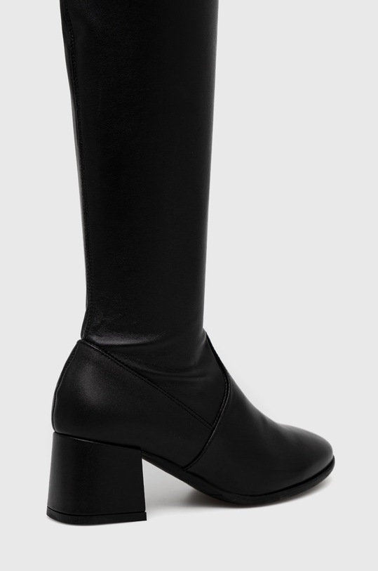 Obuwie Wojas kozaki skórzane 7101351 czarny