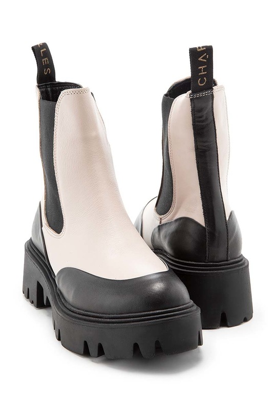 Obuwie Charles Footwear sztyblety skórzane Sophia Sophia beżowy