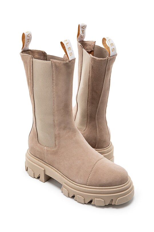 Obutev Chelsea iz semiša Charles Footwear Clova bež