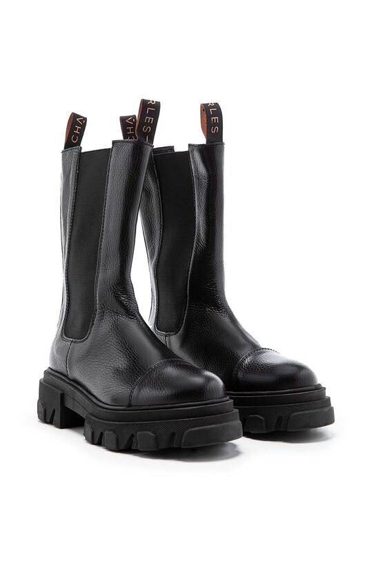 Charles Footwear botine din piele intoarsa Clova negru ZW22