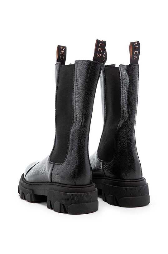Charles Footwear botine din piele intoarsa Clova negru