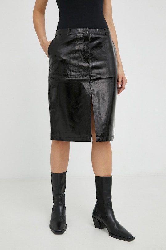Кожаная юбка Herskind Rillo casual чёрный 4513856