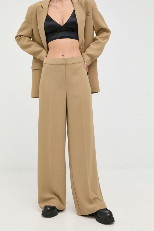 Брюки Notes du Nord прямой зелёный 12809