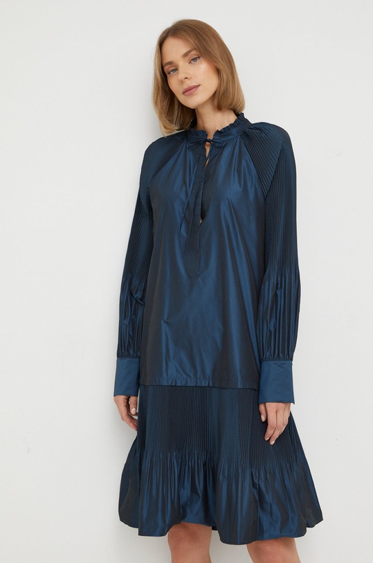 Beatrice B sukienka midi granatowy 22FA6845TAFF