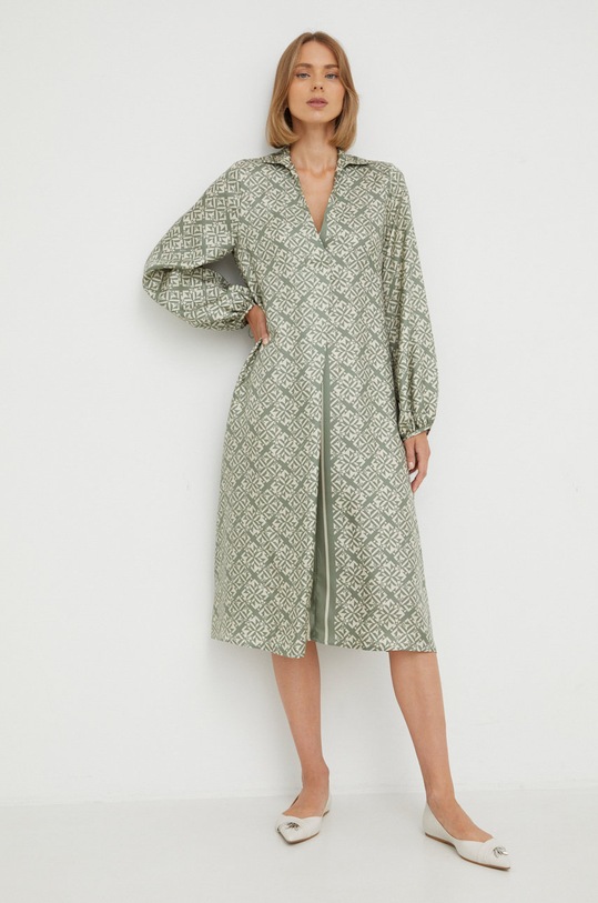 Beatrice B sukienka jedwabna casual zielony 22FA6791GEO
