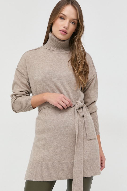 Beatrice B sweter wełniany wełna beżowy 22FA8283CORE