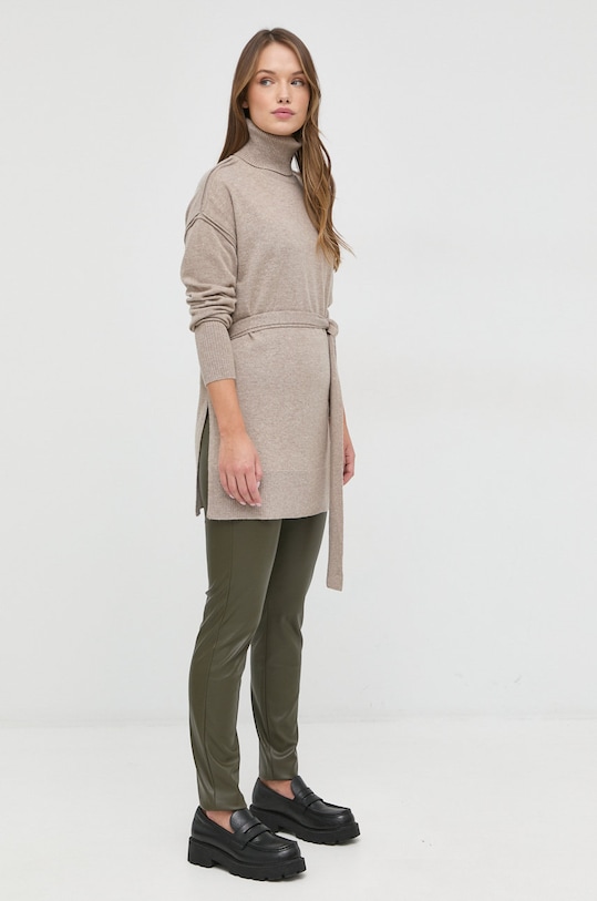 Beatrice B sweter wełniany 22FA8283CORE beżowy ZW22