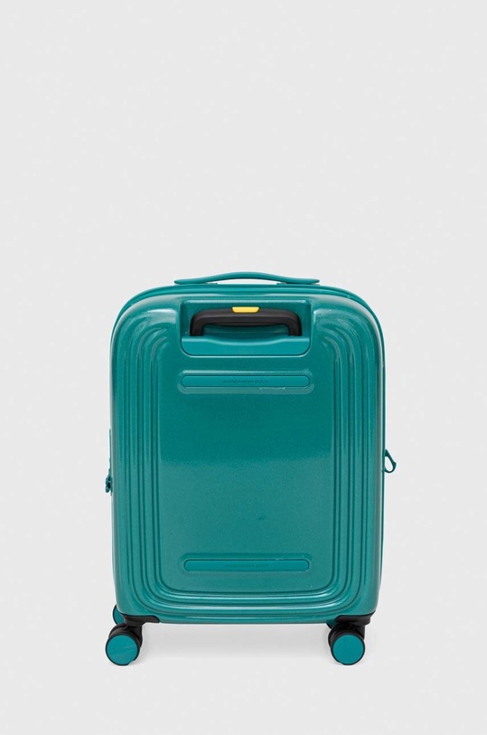 Akcesoria Mandarina Duck walizka LOGODUCK+ GLITTER 76x36x33 cm P10GXV24 turkusowy