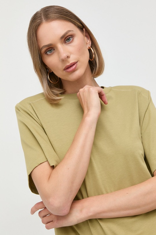 Notes du Nord t-shirt bawełniany zielony 12767
