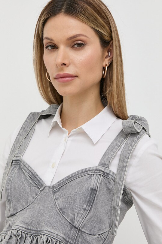 Custommade bluzka jeansowa szary 999448102