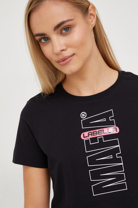 LaBellaMafia t-shirt bawełniany czarny 25869