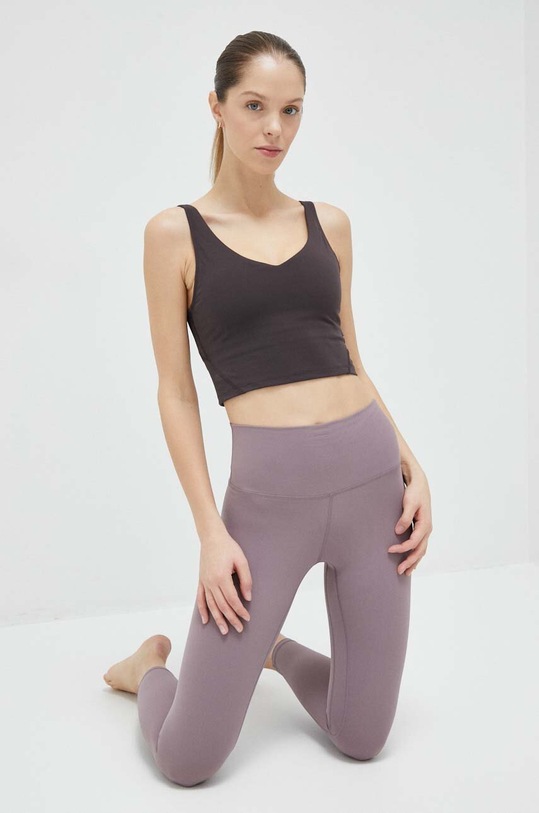 Top na jógu JOYINME Grace s elastanem šedá Top.Grace