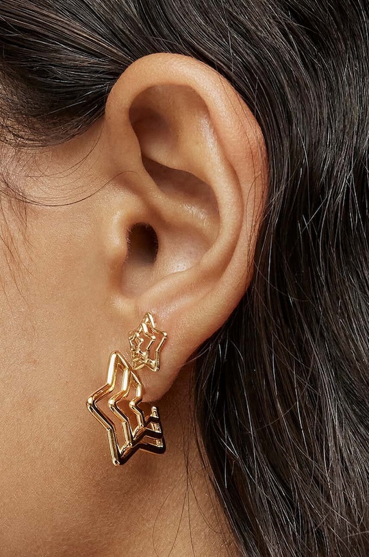 Stříbrné pozlacené náušnice Tous Bickie zlatá 1004018700