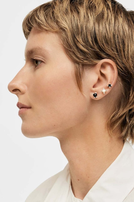 Strieborné náušnice Tous 3-pak 1004013500 strieborná