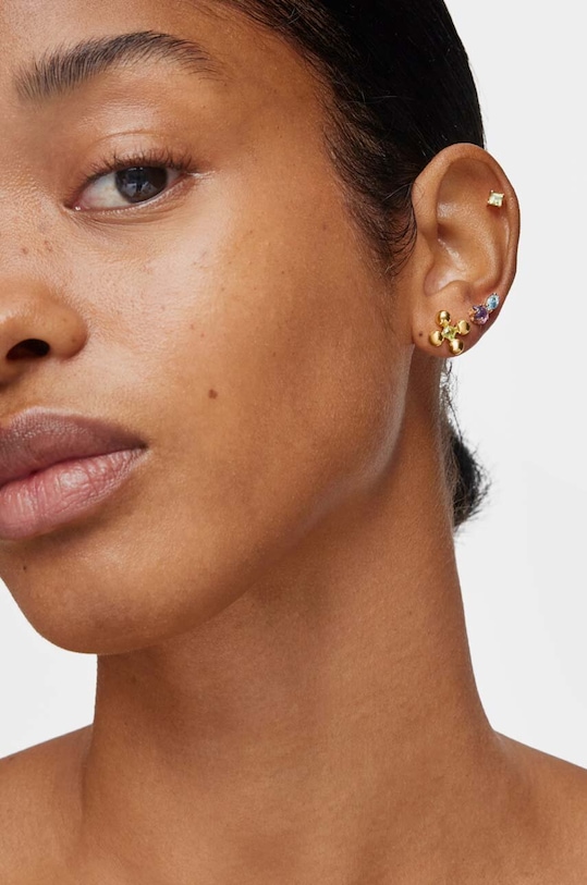 Tous kolczyki ze srebra pokrytego złotem 3-pack Sugar Party 1004027800 złoty