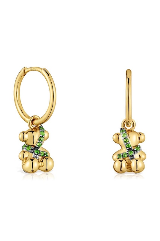 Stříbrné pozlacené náušnice Tous stříbro zlatá 1004009100