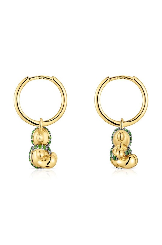 Stříbrné pozlacené náušnice Tous 1004009100 zlatá ZW23