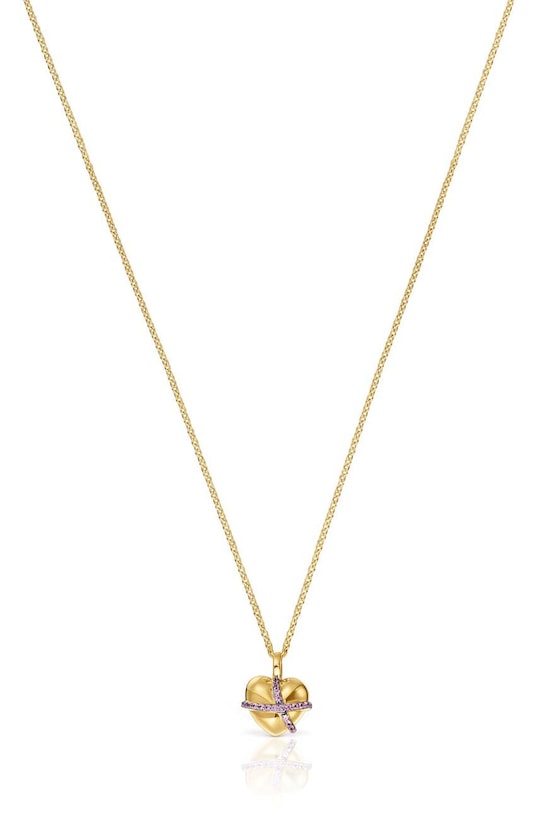 Strieborný pozlátený náhrdelník Tous striebro zlatá 1004009300